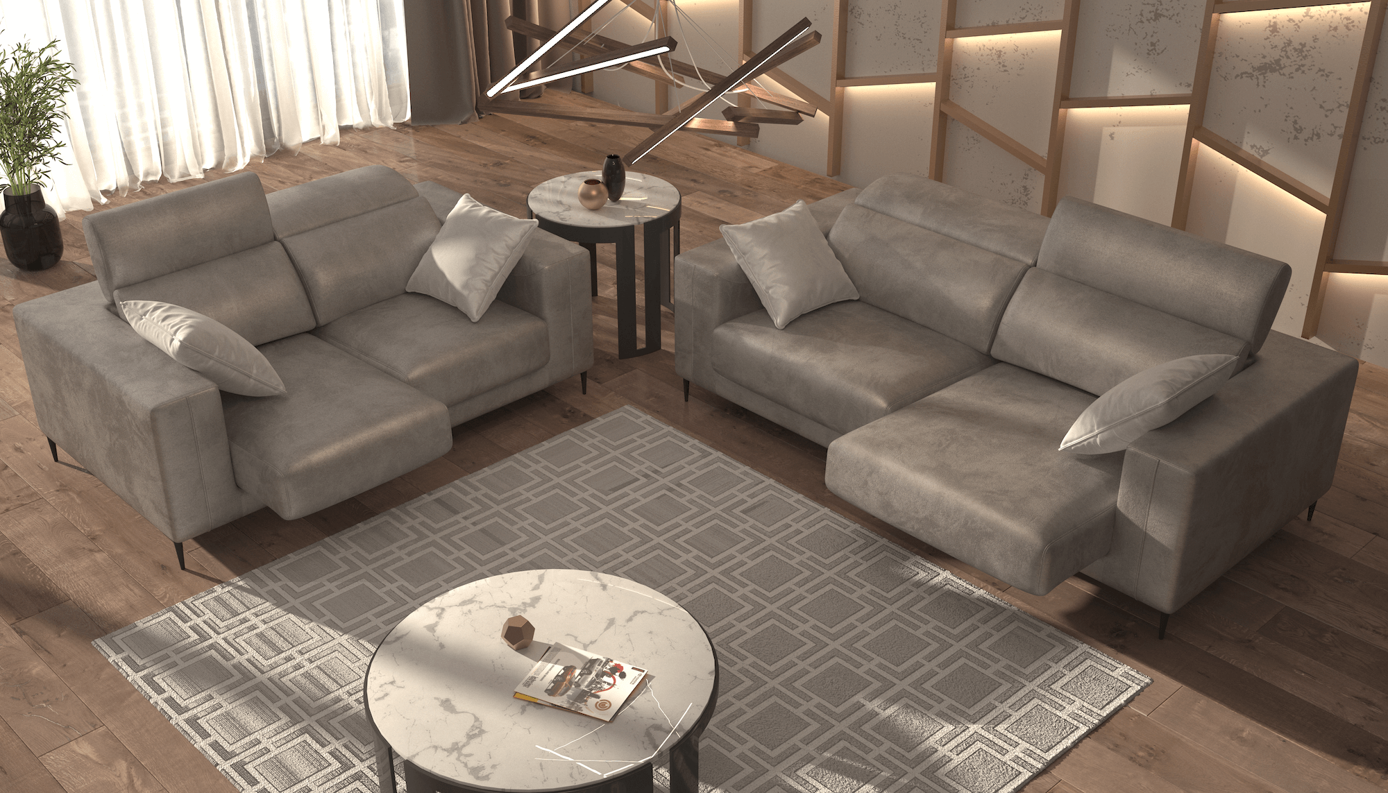 Lugo Golden Brown Sofa and Loveseat Set - Image 2