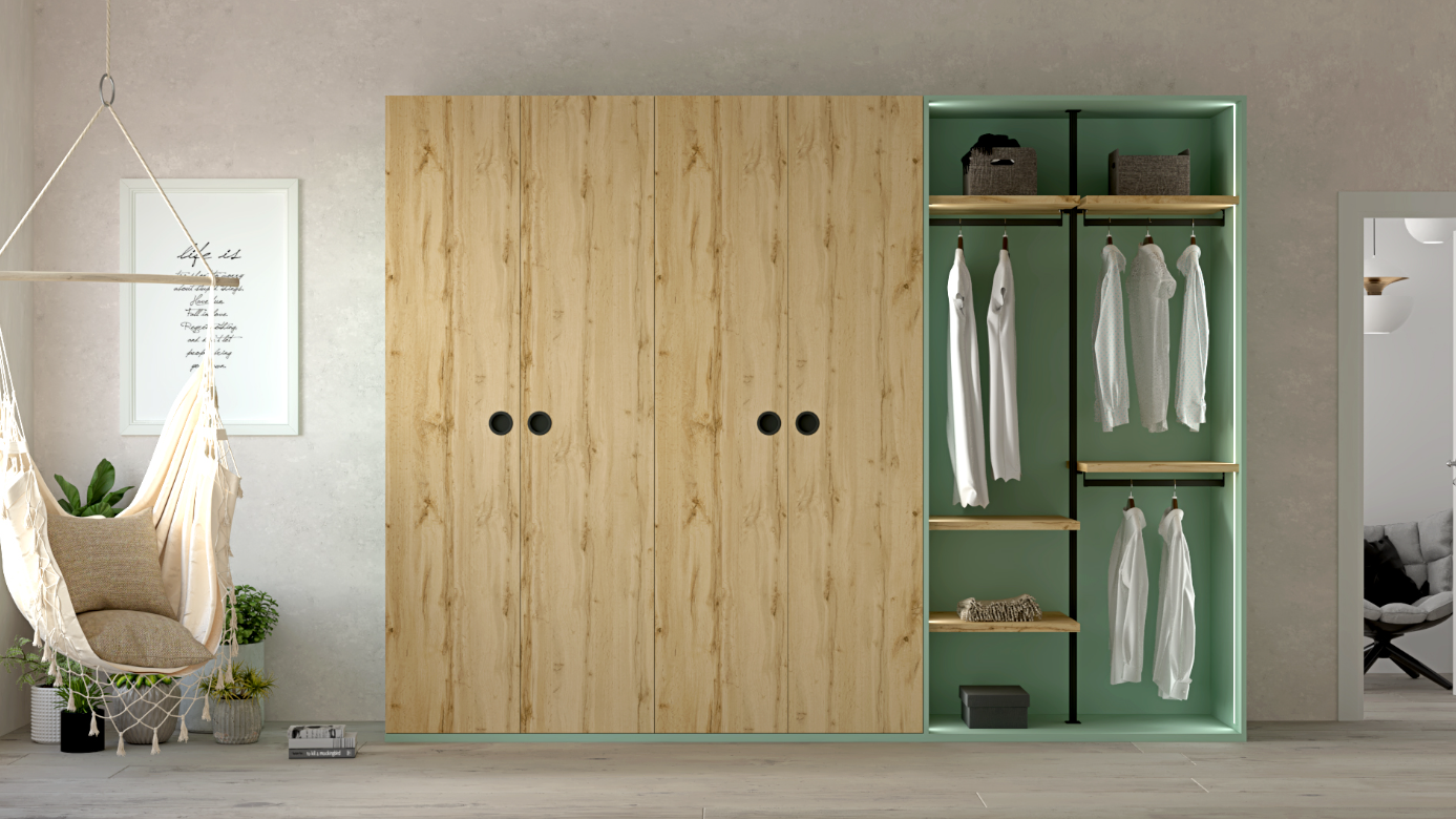 Rupit 4 door Wardrobe AR010 - Image 3