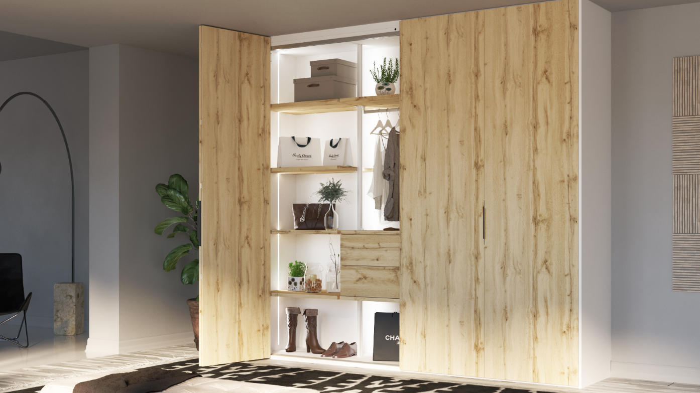 Miravet 4-door bifold Wardrobe AV011 - Image 3