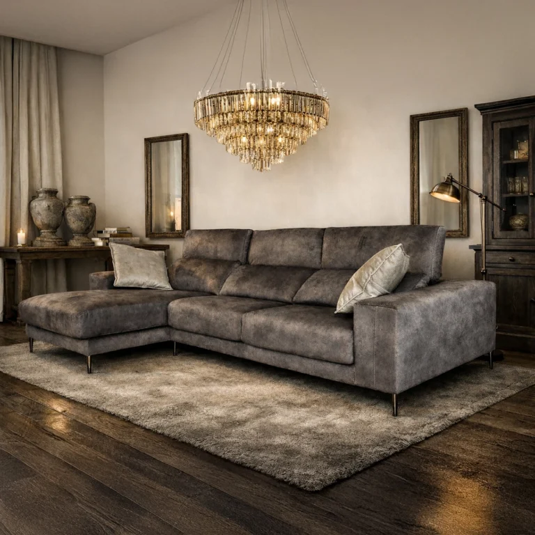 Lugo Golden Brown Sectional Sofa Left Chaise