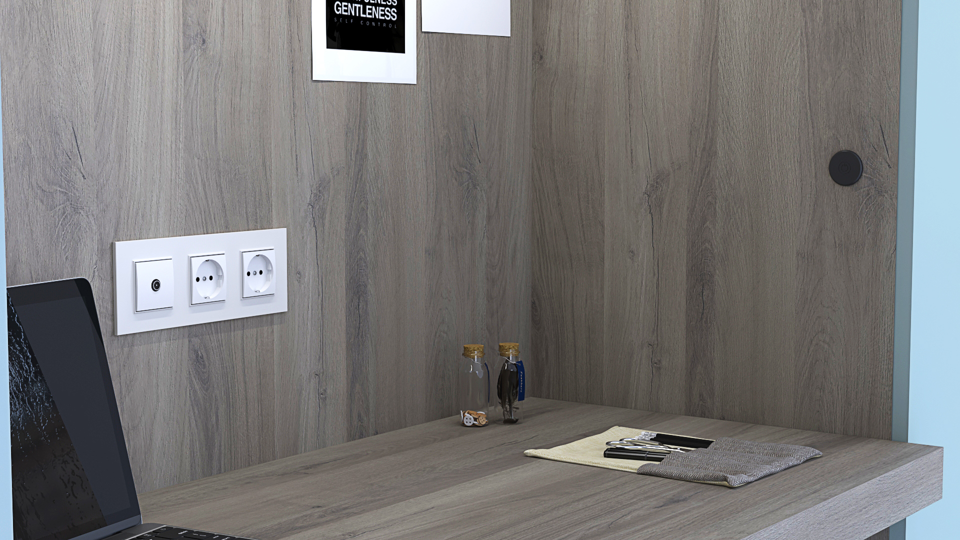 Océano Studio Wardrobe with Built-In Desk - Image 6