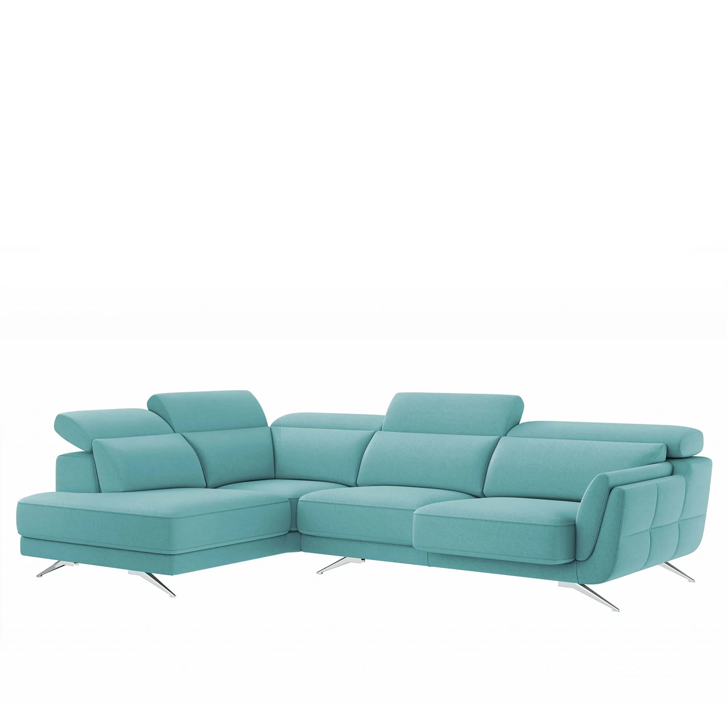 Ronda Turquoise Sectional Left Bumper Chaise