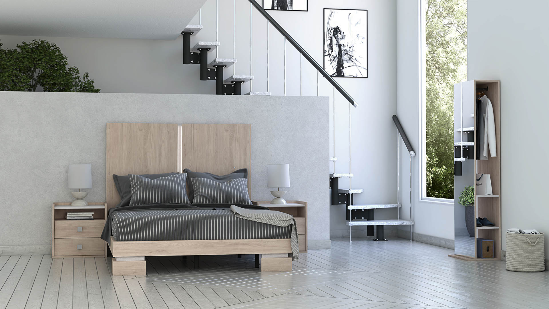 Viento Bedroom Set: Contemporary Breeze ZN015