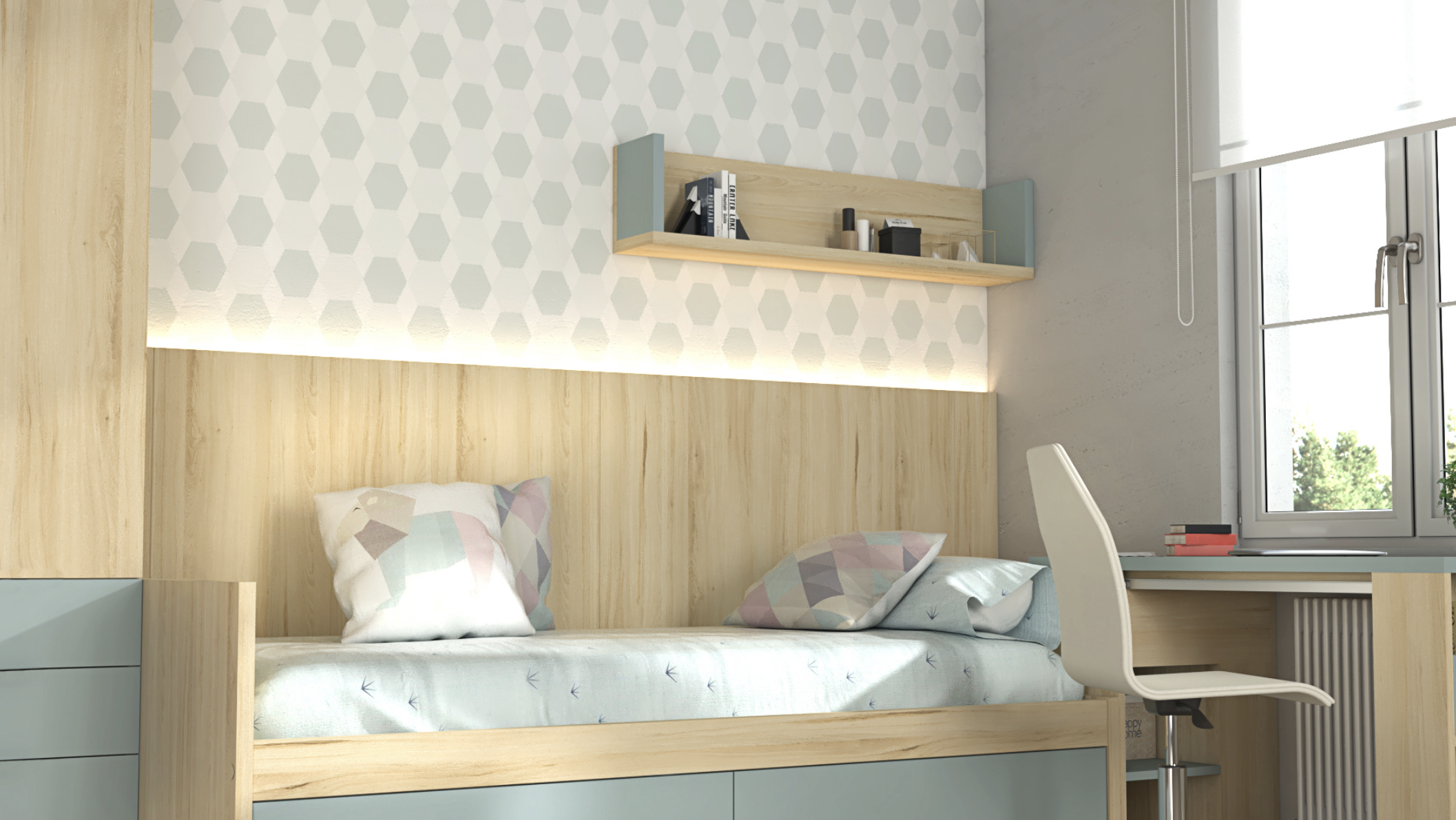 Madrid Mágico Teen Room Gala Haya Aqua - Image 4