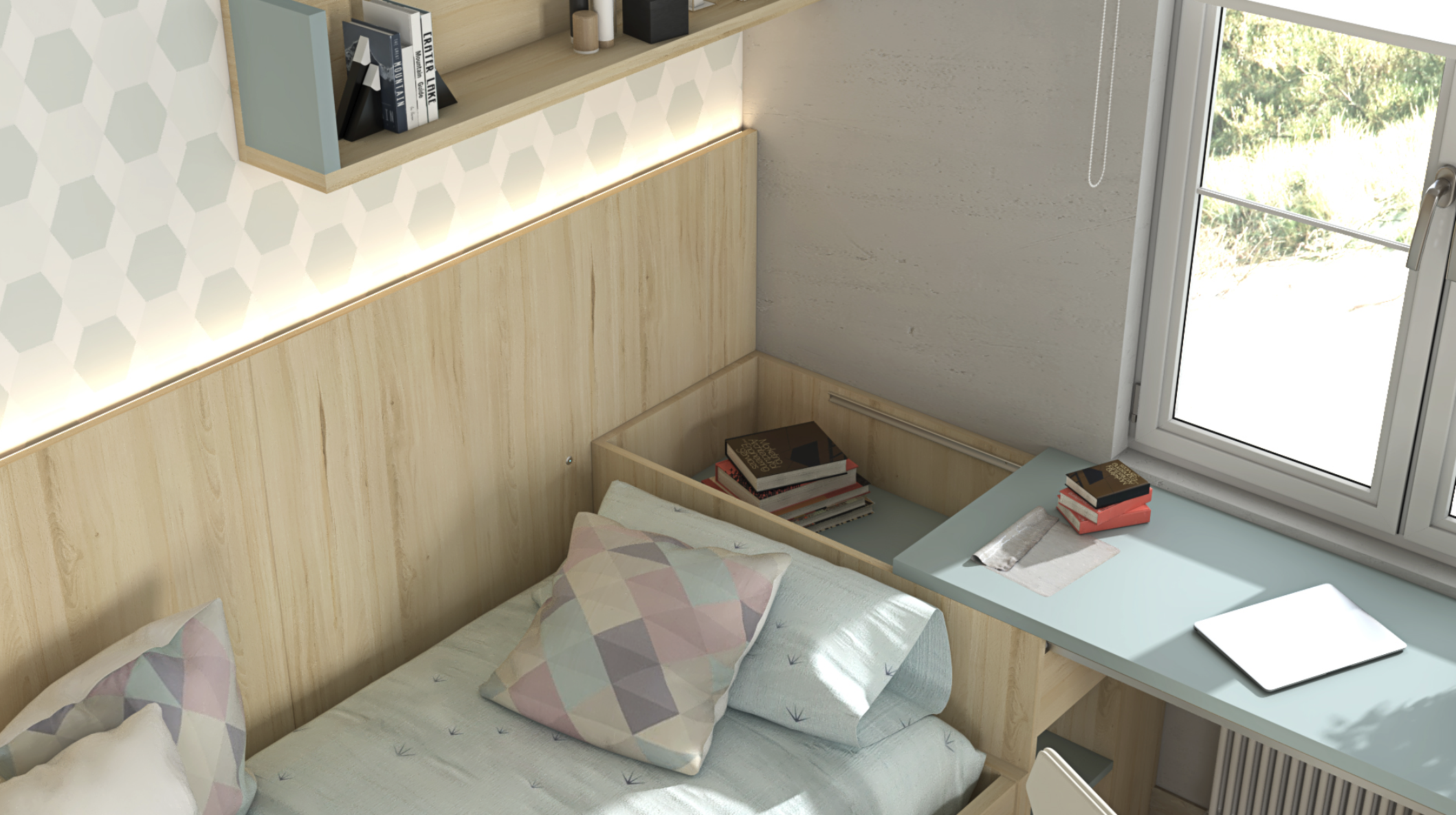 Madrid Mágico Teen Room Gala Haya Aqua - Image 7