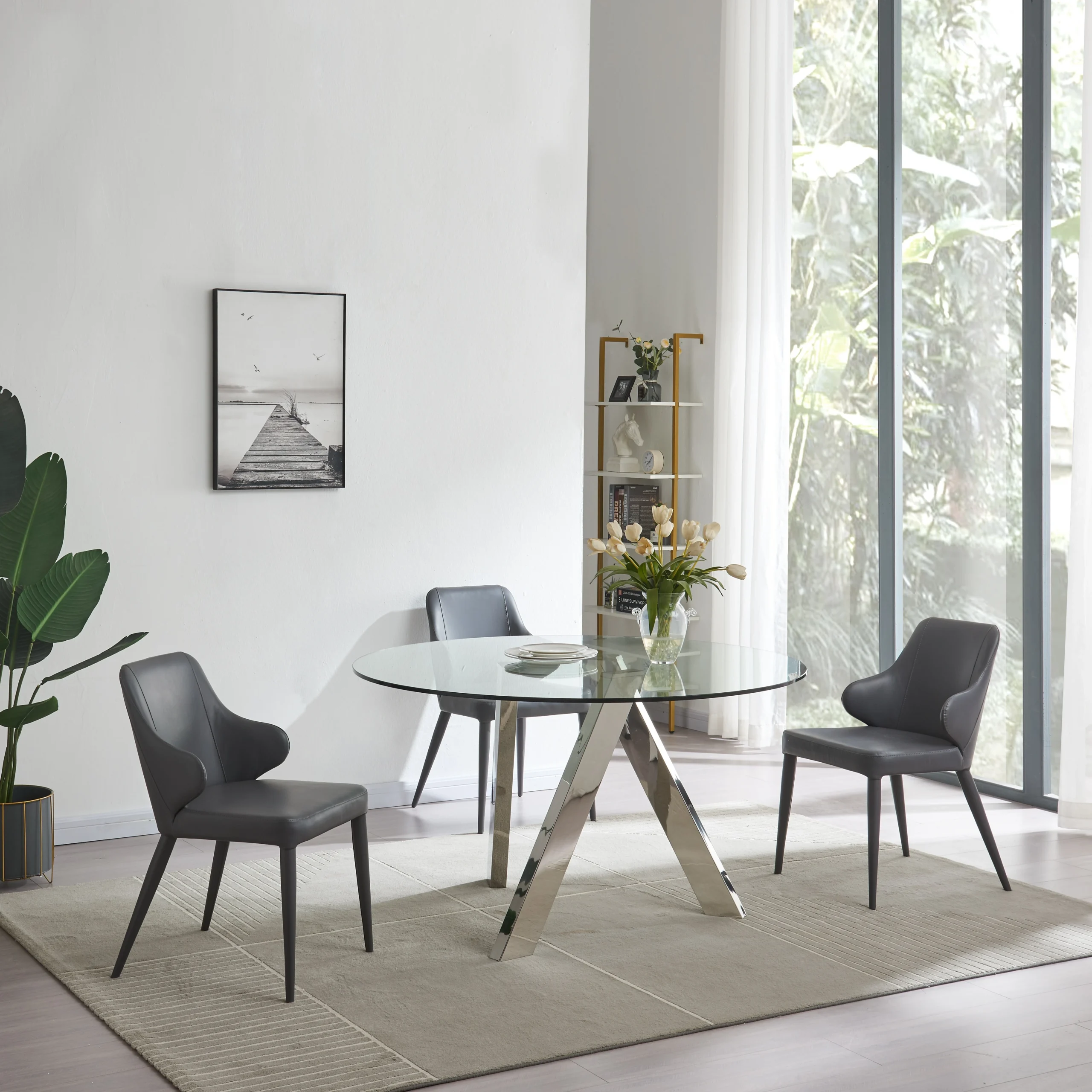 Albero Glass Round Table - Image 7