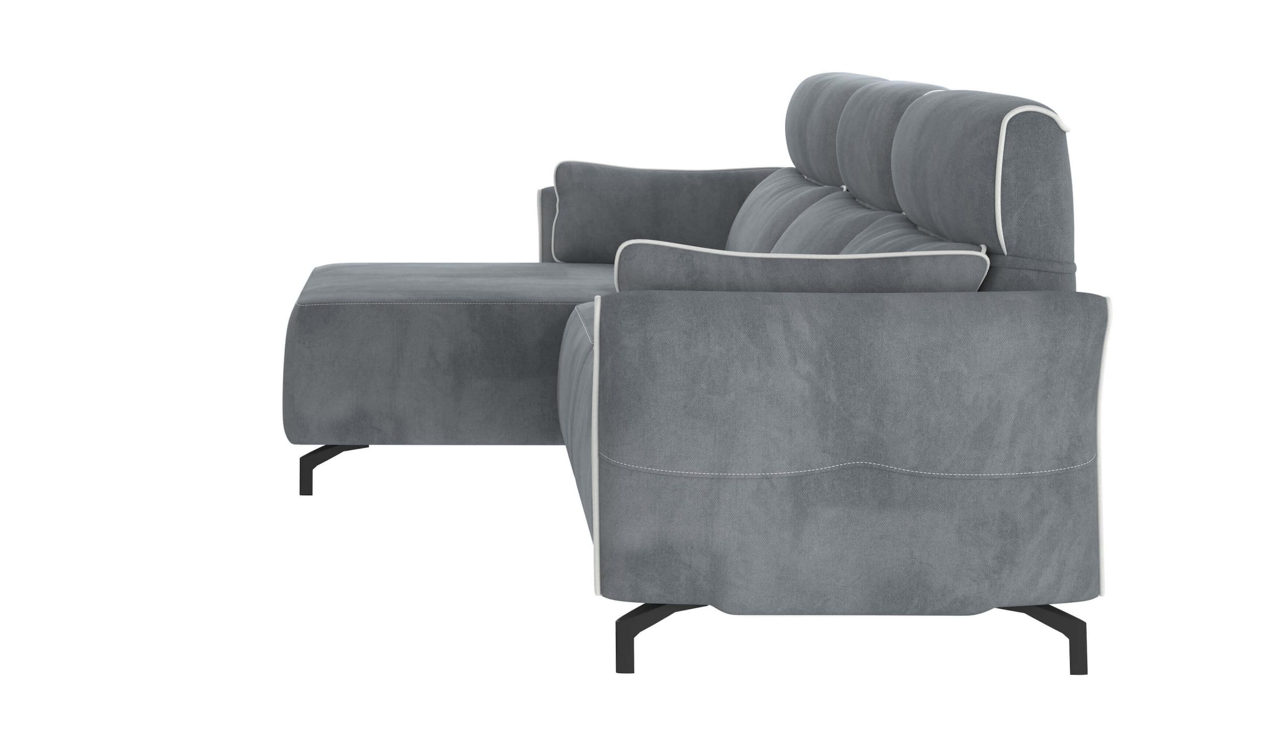 Adriana Blue Gray Sectional Sofa Left Chaise with two power recliners - Image 12