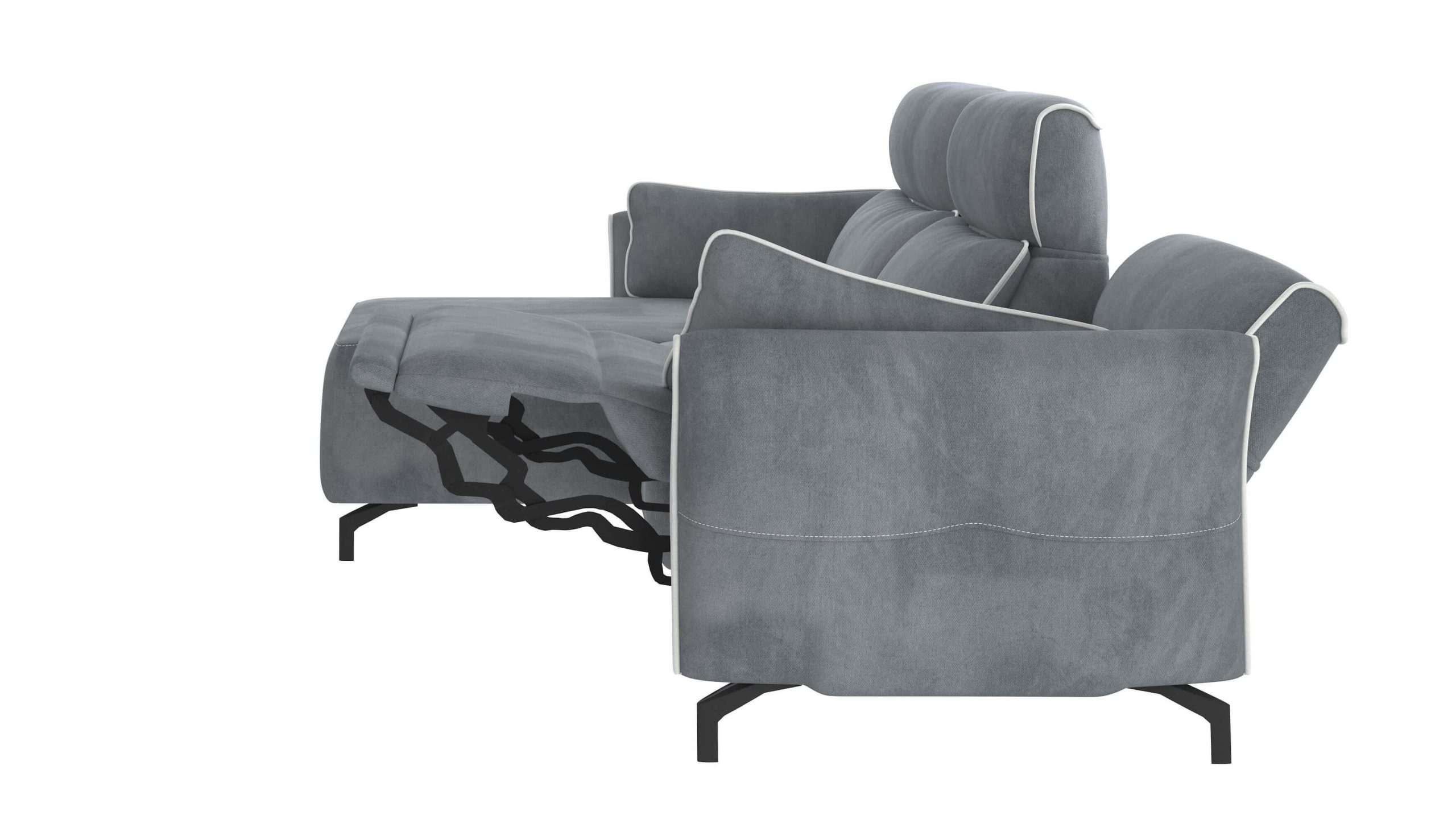 Adriana Blue Gray Sectional Sofa Left Chaise with two power recliners - Image 13