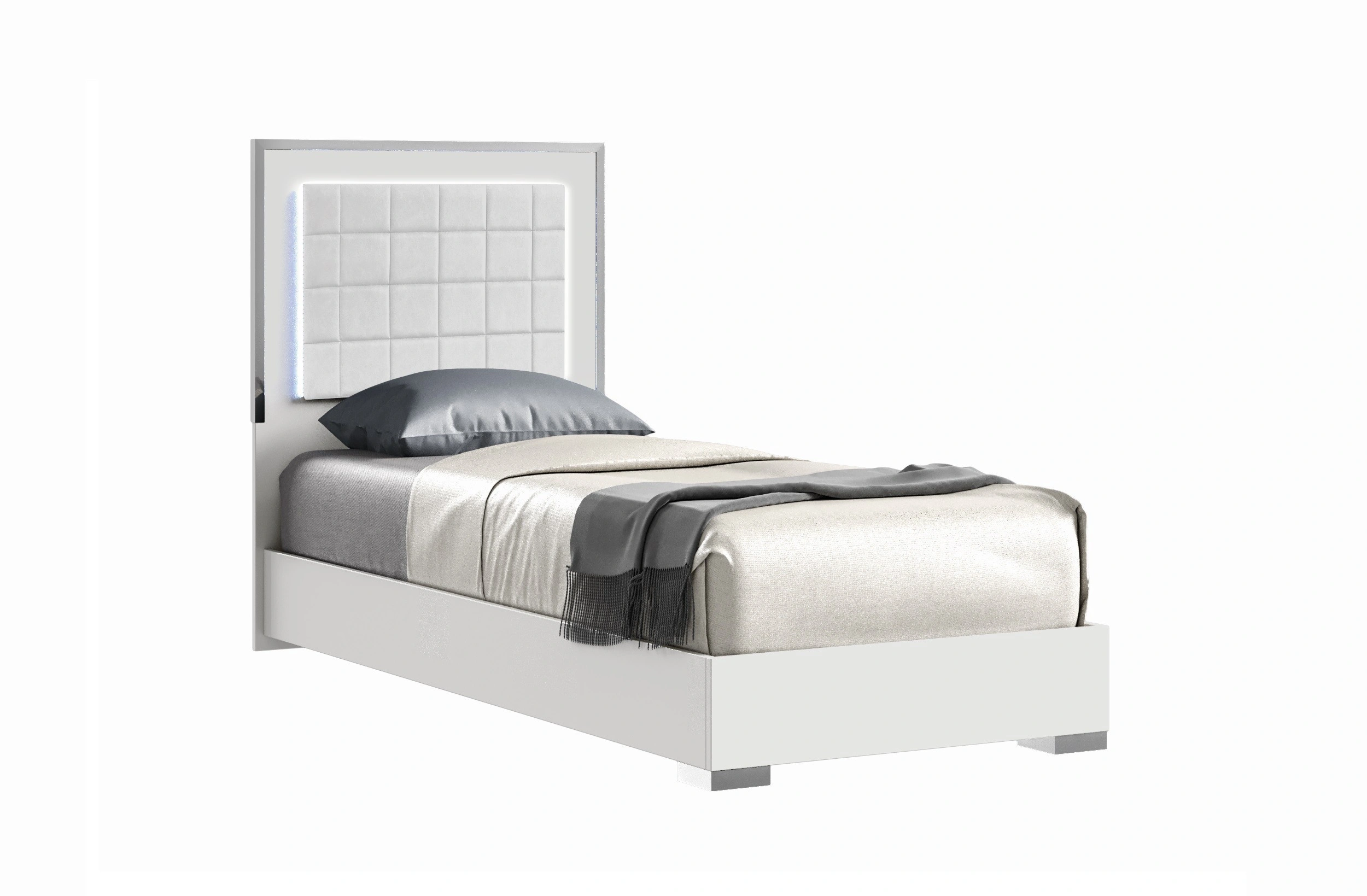 Aurelio White High Gloss Bedroom Set - Image 6