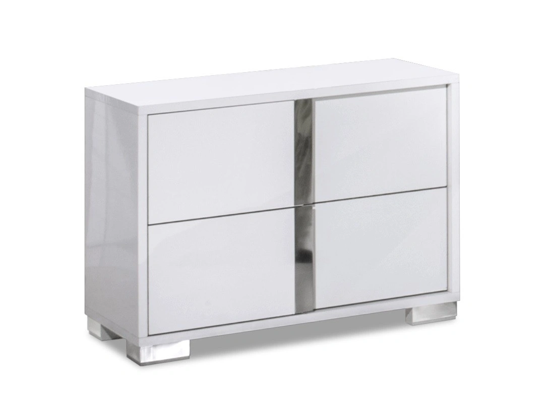 Aurelio White High Gloss Bedroom Set - Image 3