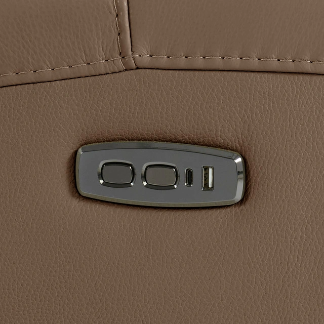 Avero Leather Power Recliner Camel Chair - Image 6