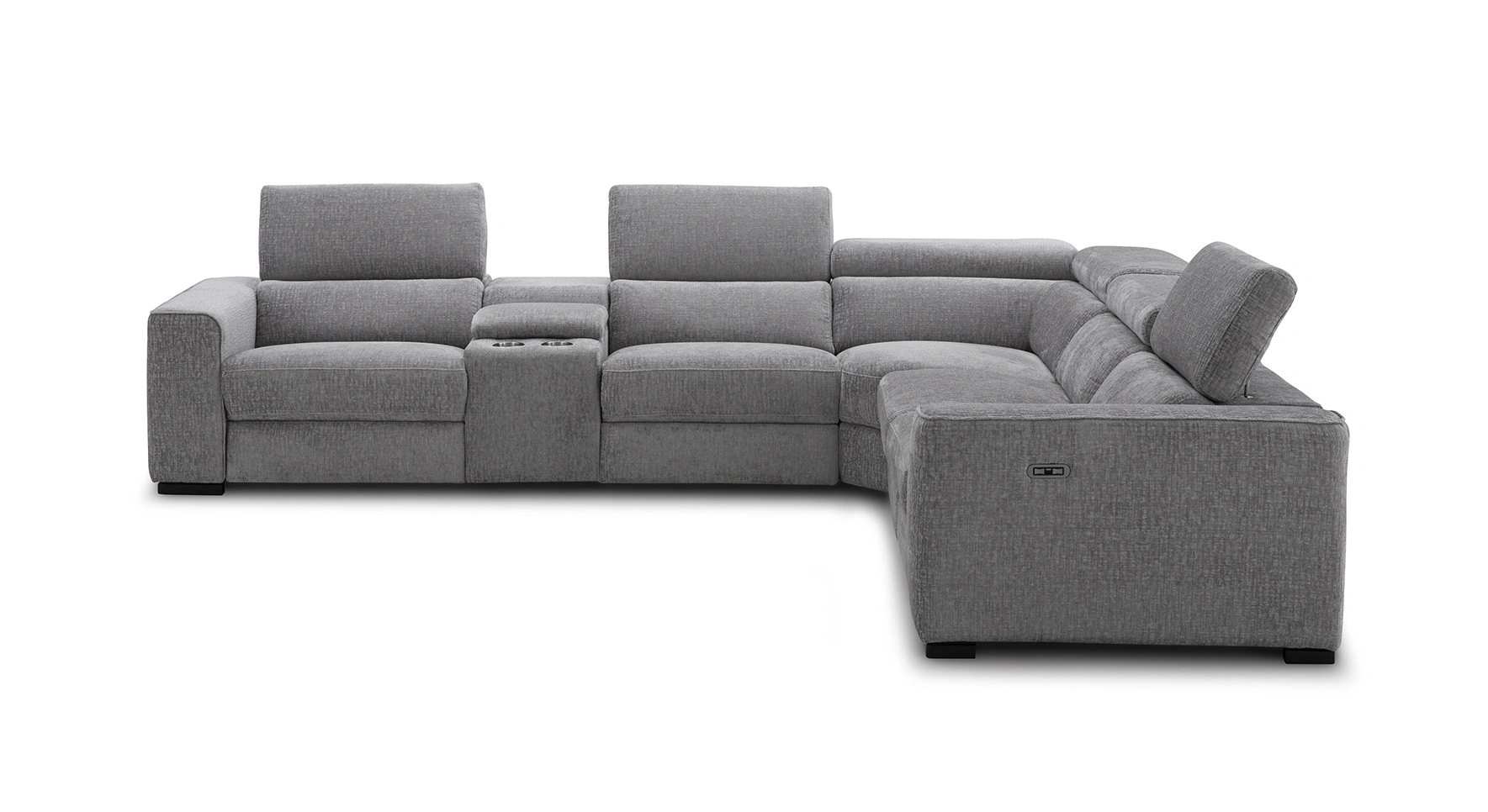 Bellaro Light Grey Fabric Sectional Sofa 6Pc Motion - Image 4