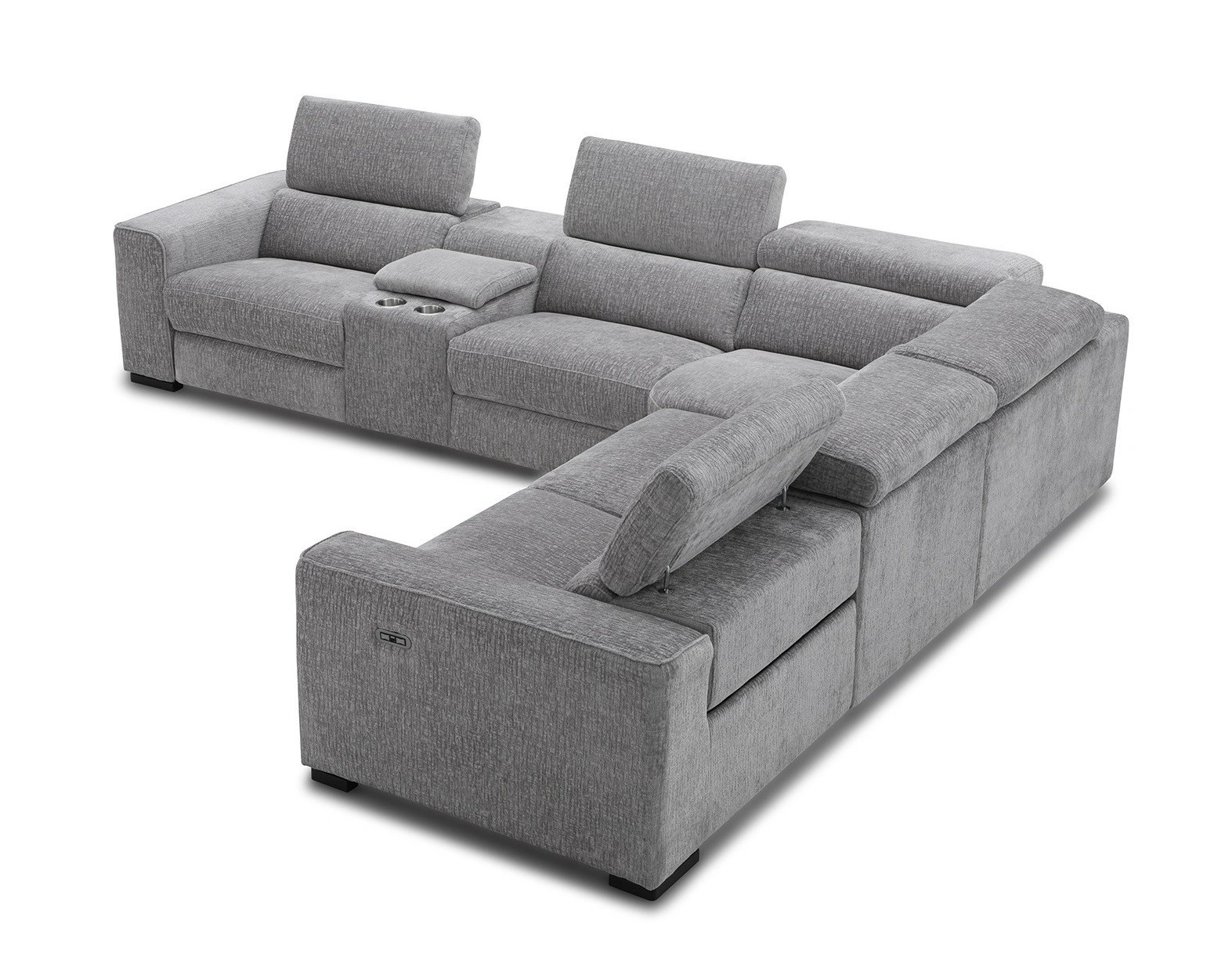 Bellaro Light Grey Fabric Sectional Sofa 6Pc Motion - Image 5