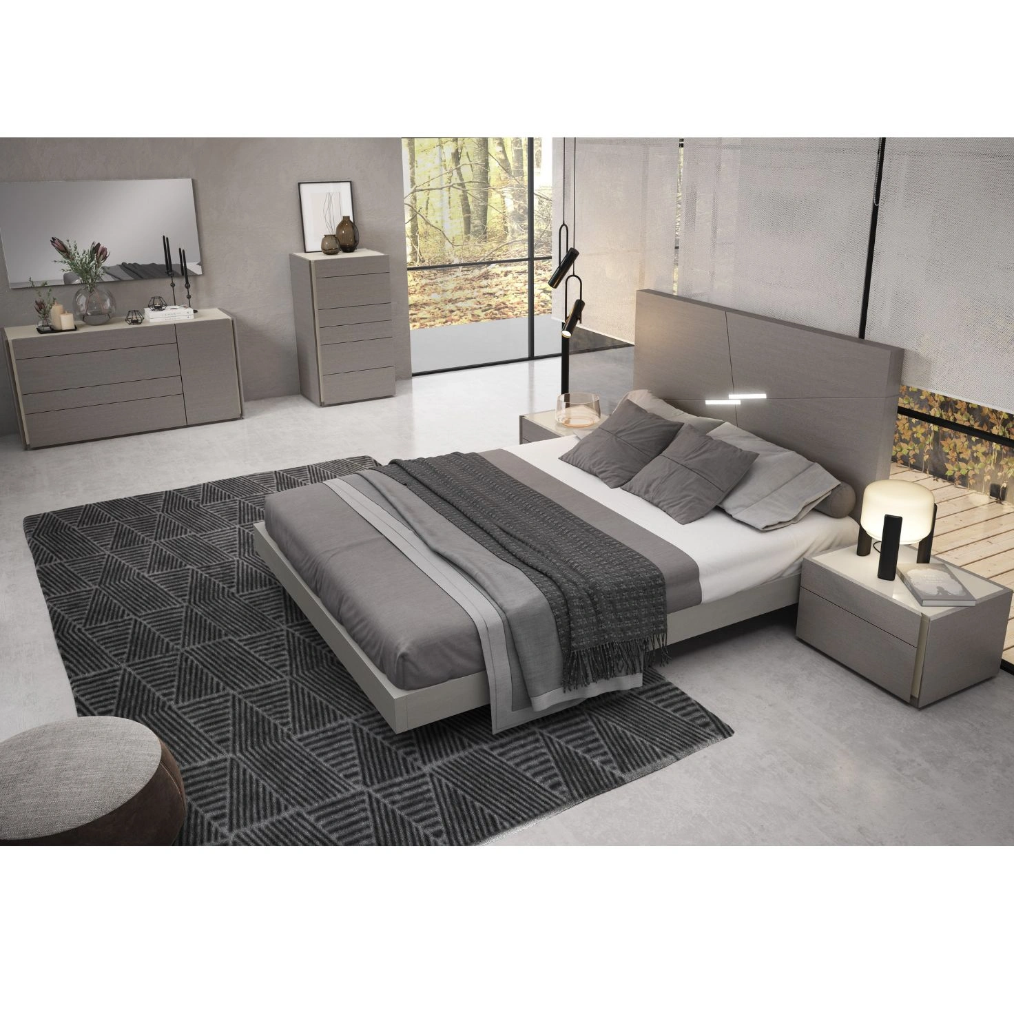 Marivo Grey Bedroom Set