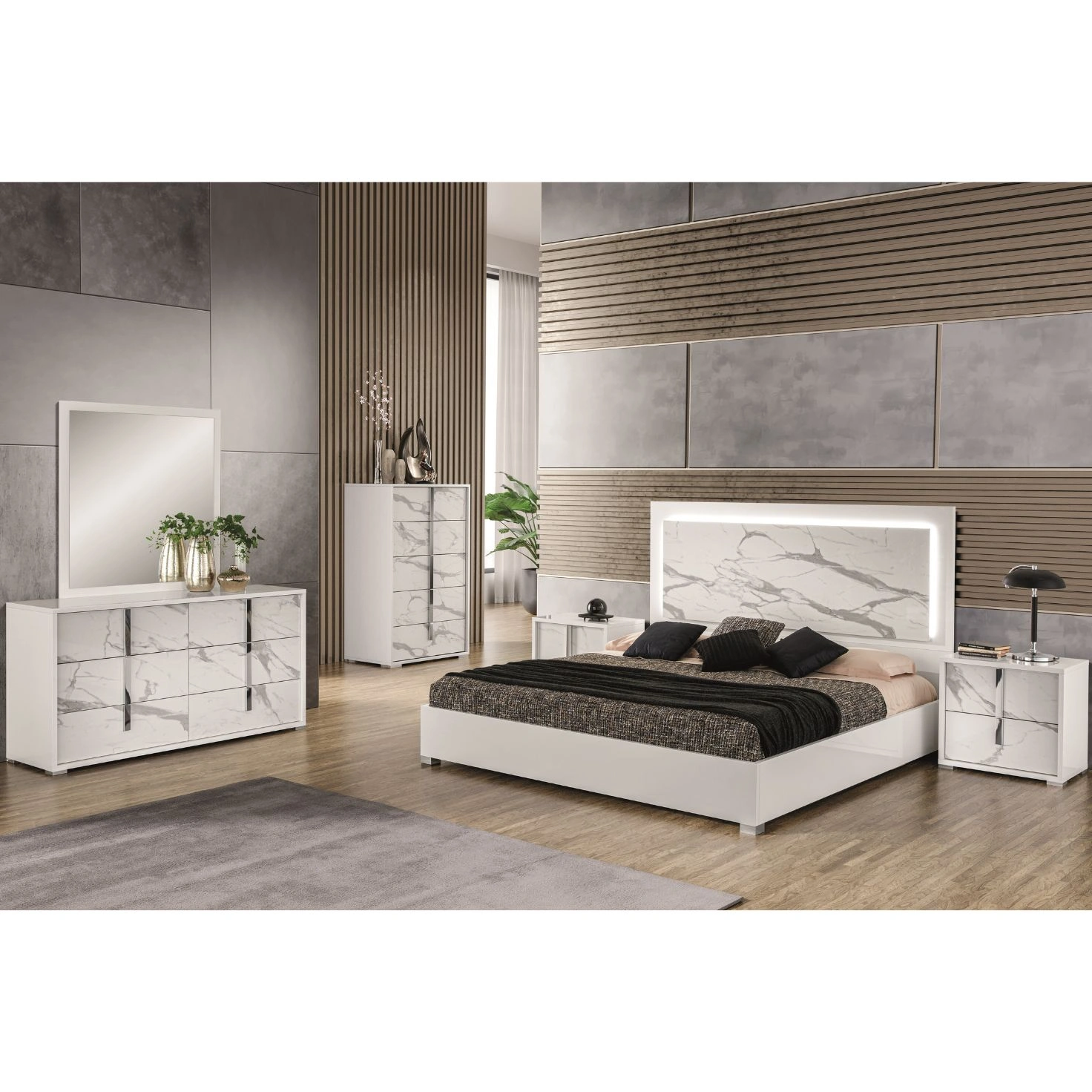 Sorelli White Premium Bedroom Set